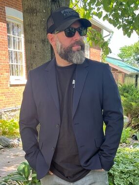 Theory Men's Navy Two-Button Sport Coat